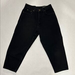 Vintage Eddie Bauer Women’s Black Jeans, Size 8 Petit, Made In USA